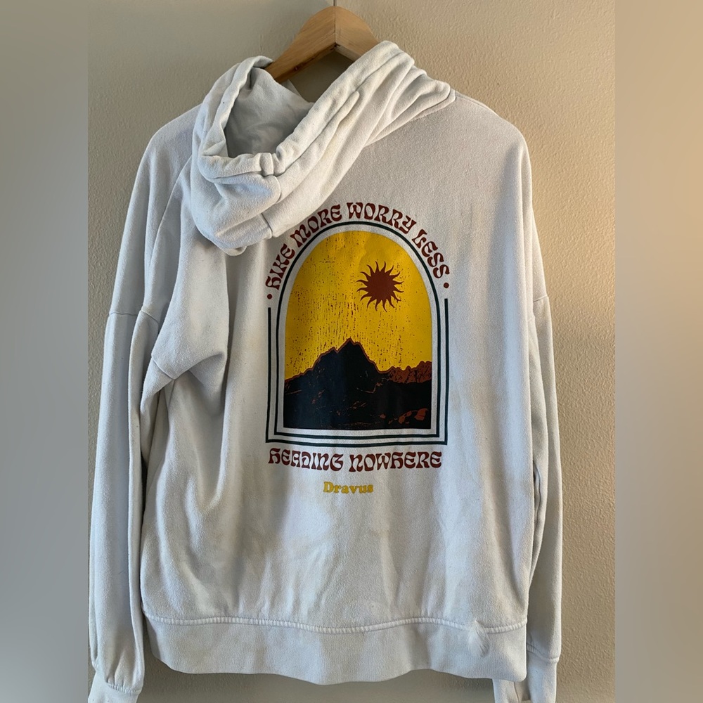 Cream Tie-Dye Dravus Brand Oversized Hoodie